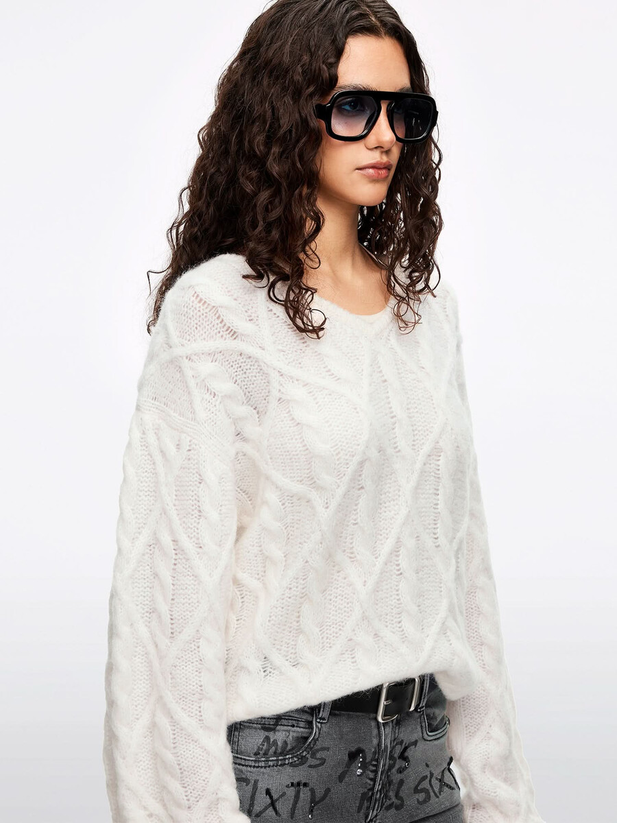 strickoberteil aus mohairmischung