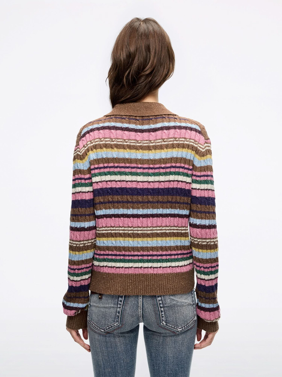 gestreifter strickpullover