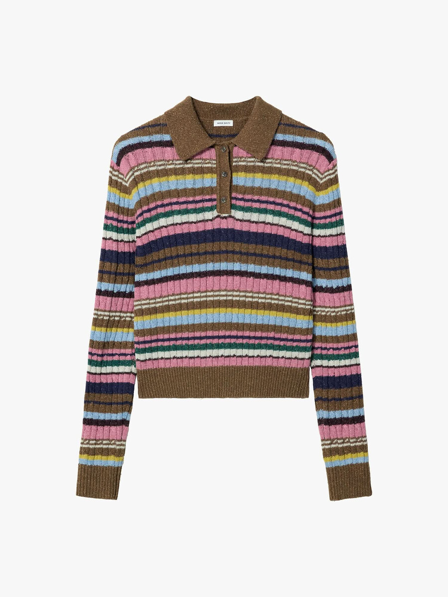 gestreifter strickpullover