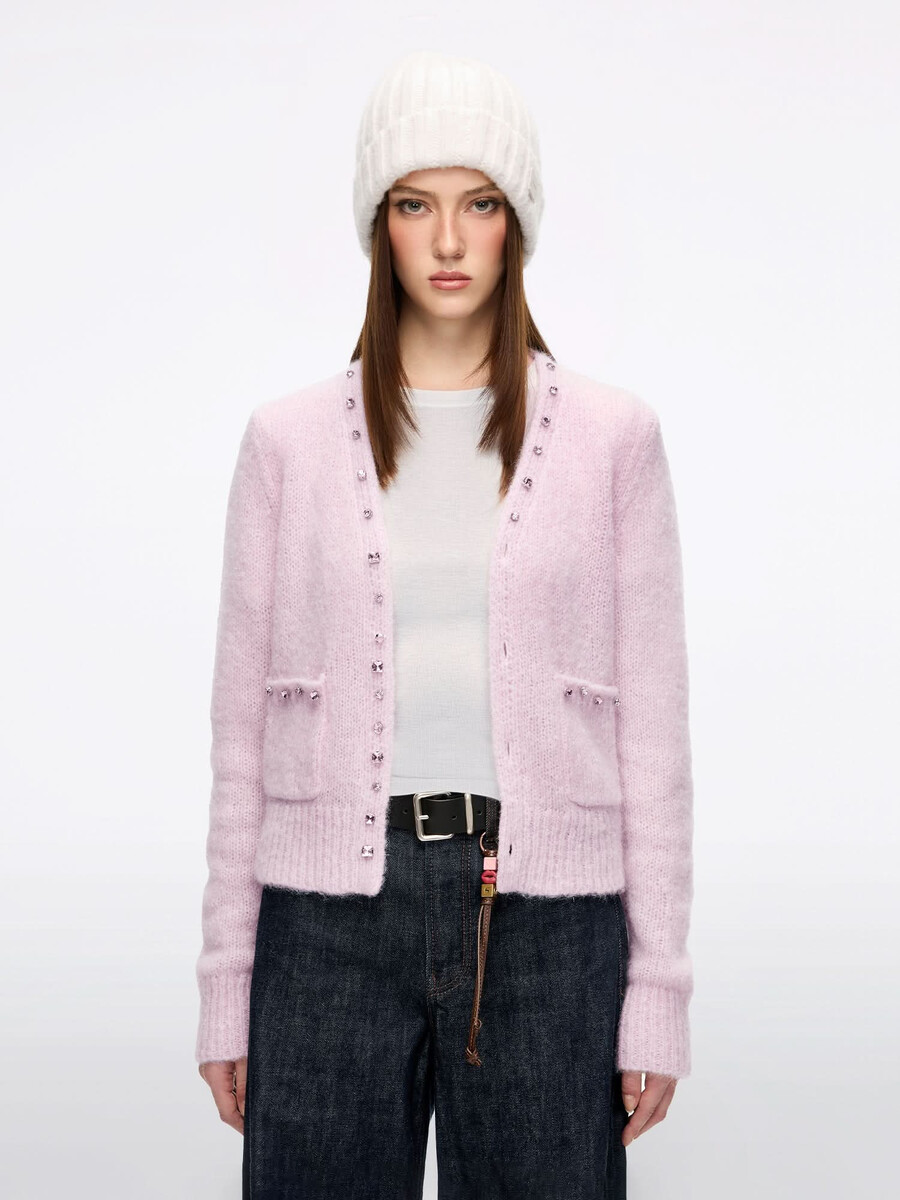 strickjacke aus mohairmischung