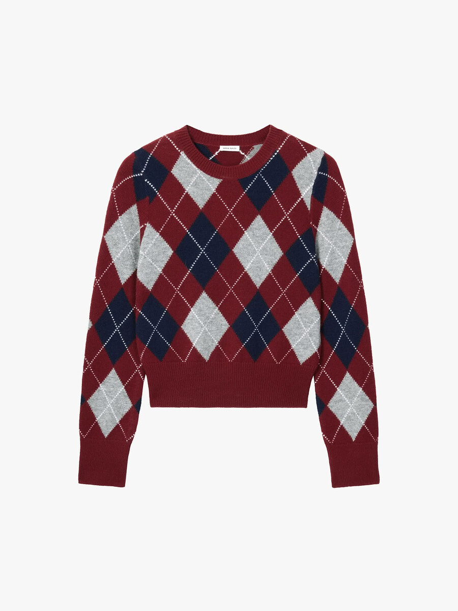 argyle-wollstrickoberteil