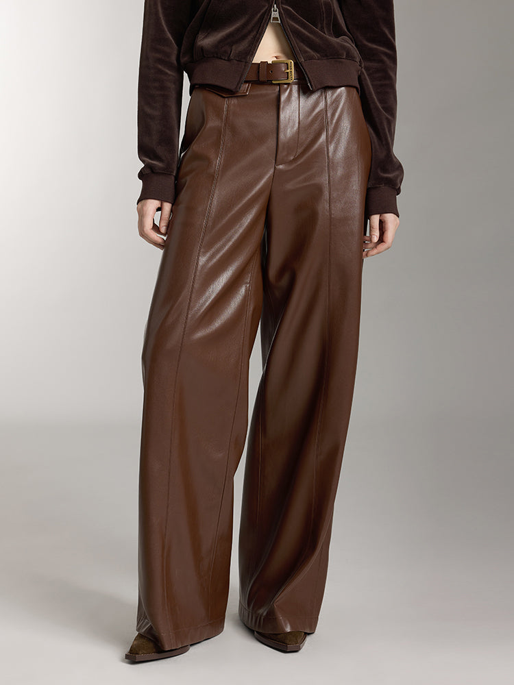 hochgeschnittene weite hose
