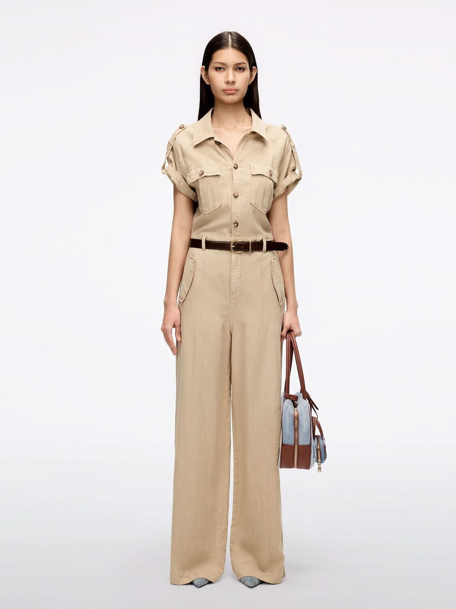 khaki jumpsuit
