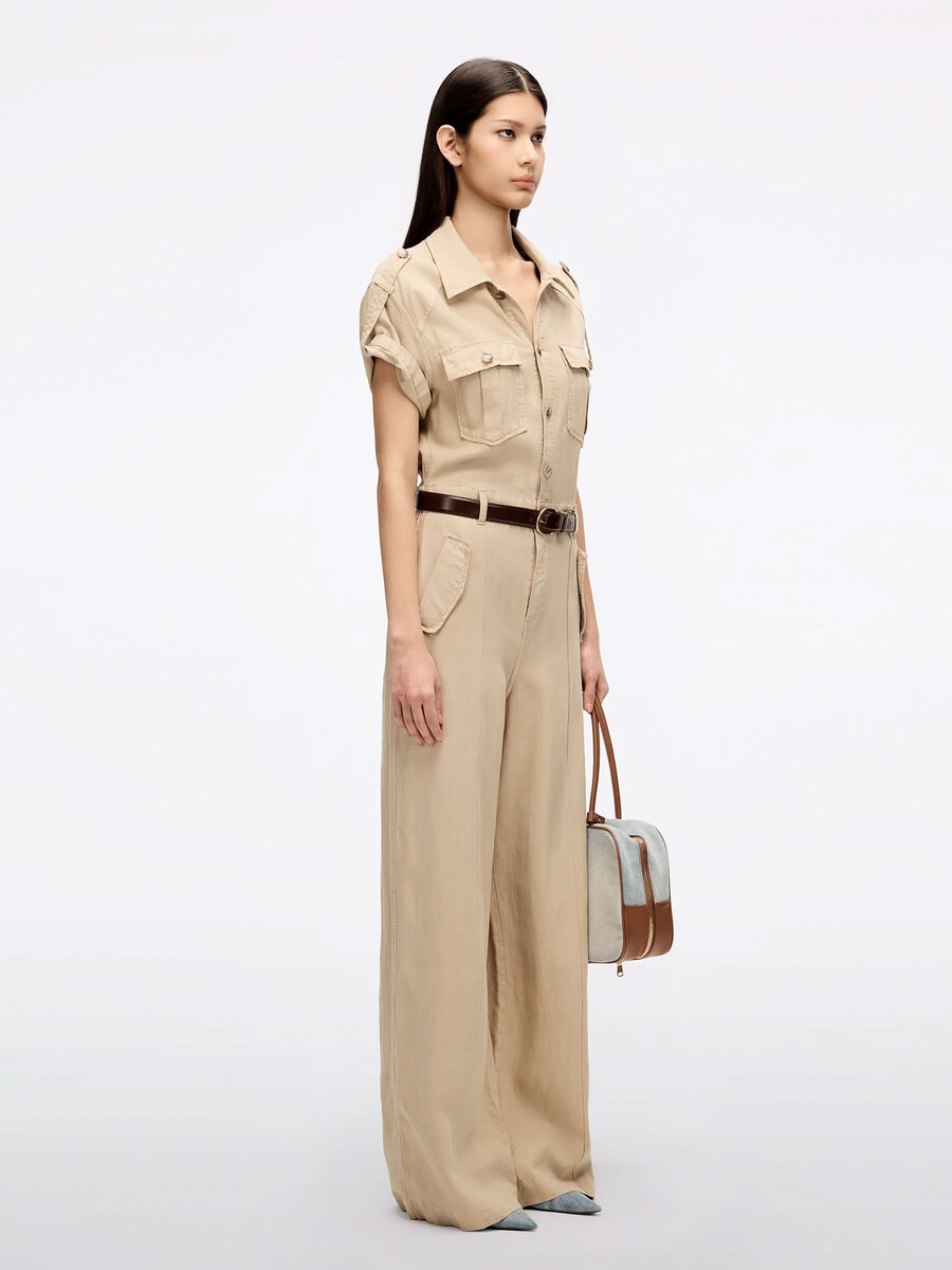 khaki jumpsuit