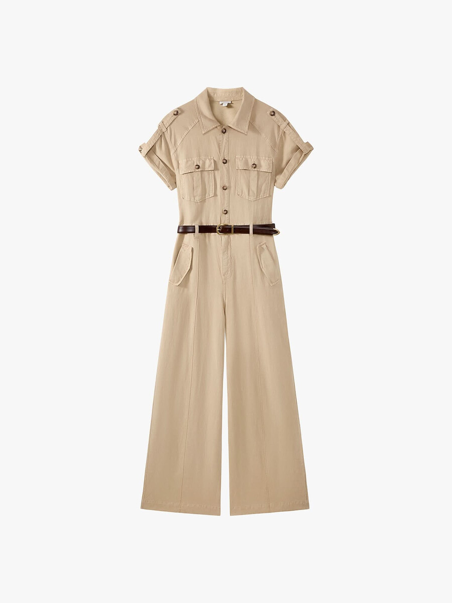 khaki jumpsuit