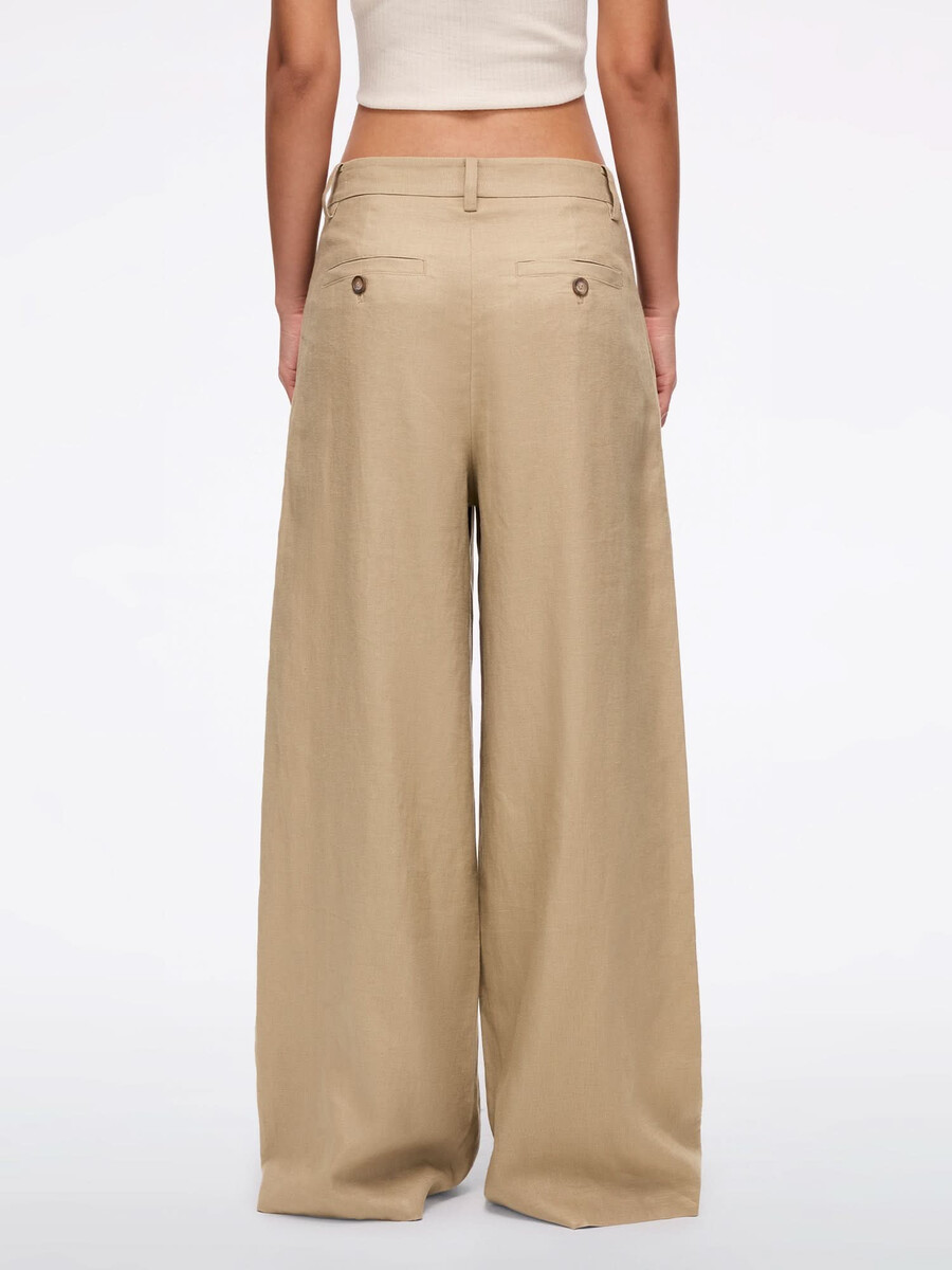 leinenhose mit geradem bein