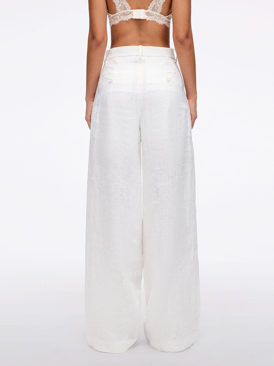 leinenhose mit geradem bein