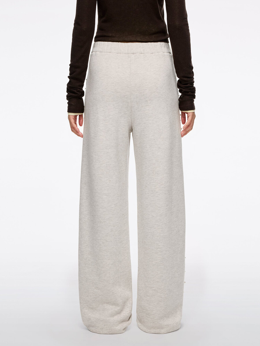 perlenbesetzte hose mit geradem bein