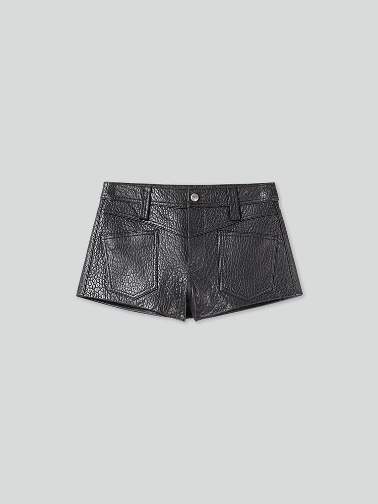 shorts aus schafsleder