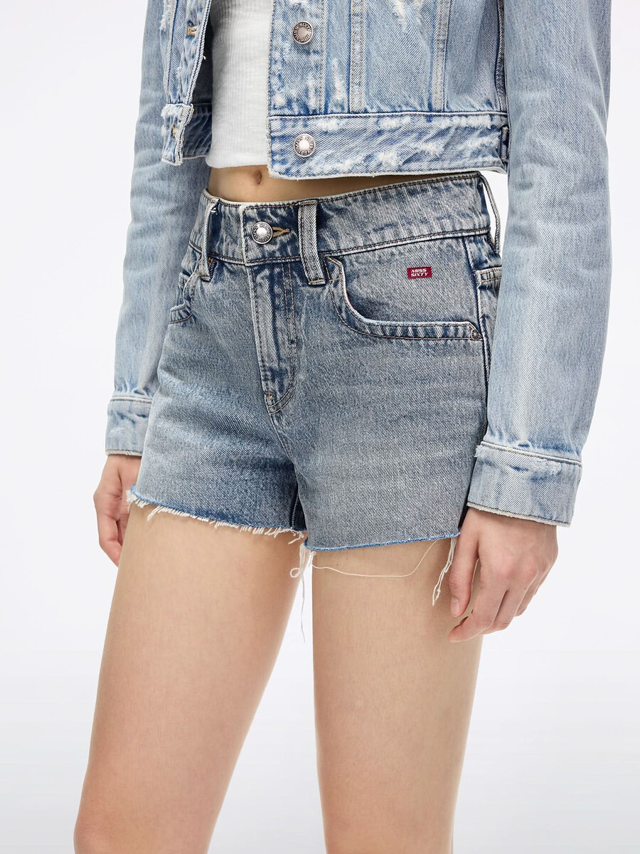 patchwork-denim-shorts