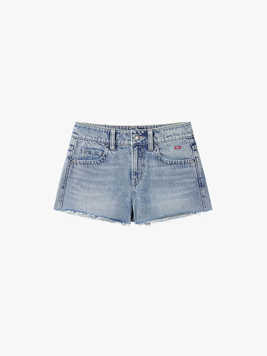 patchwork-denim-shorts