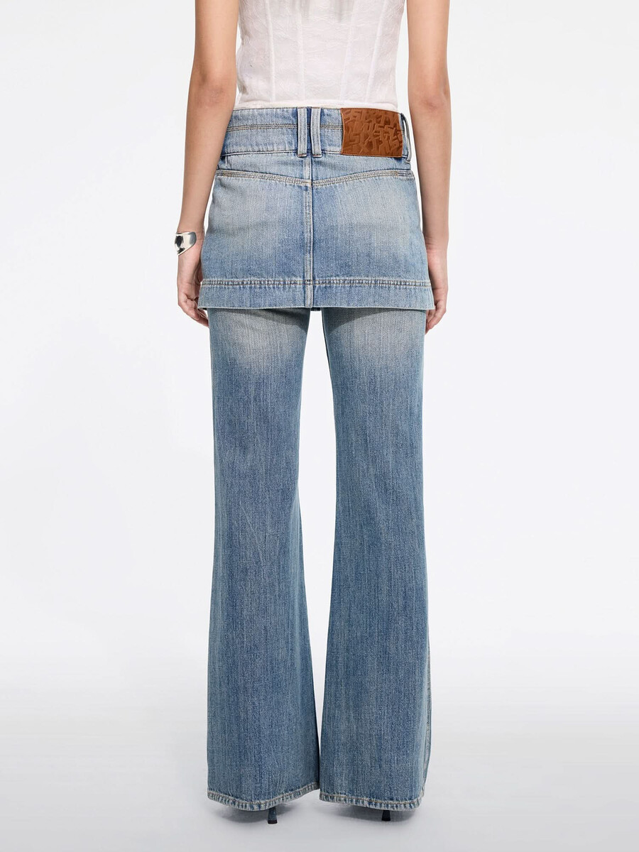 jeansrock mit mehreren knöpfen