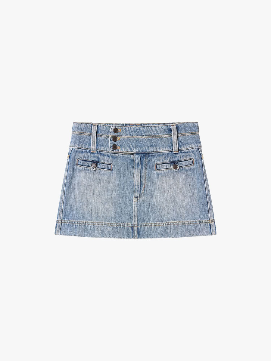 jeansrock mit mehreren knöpfen