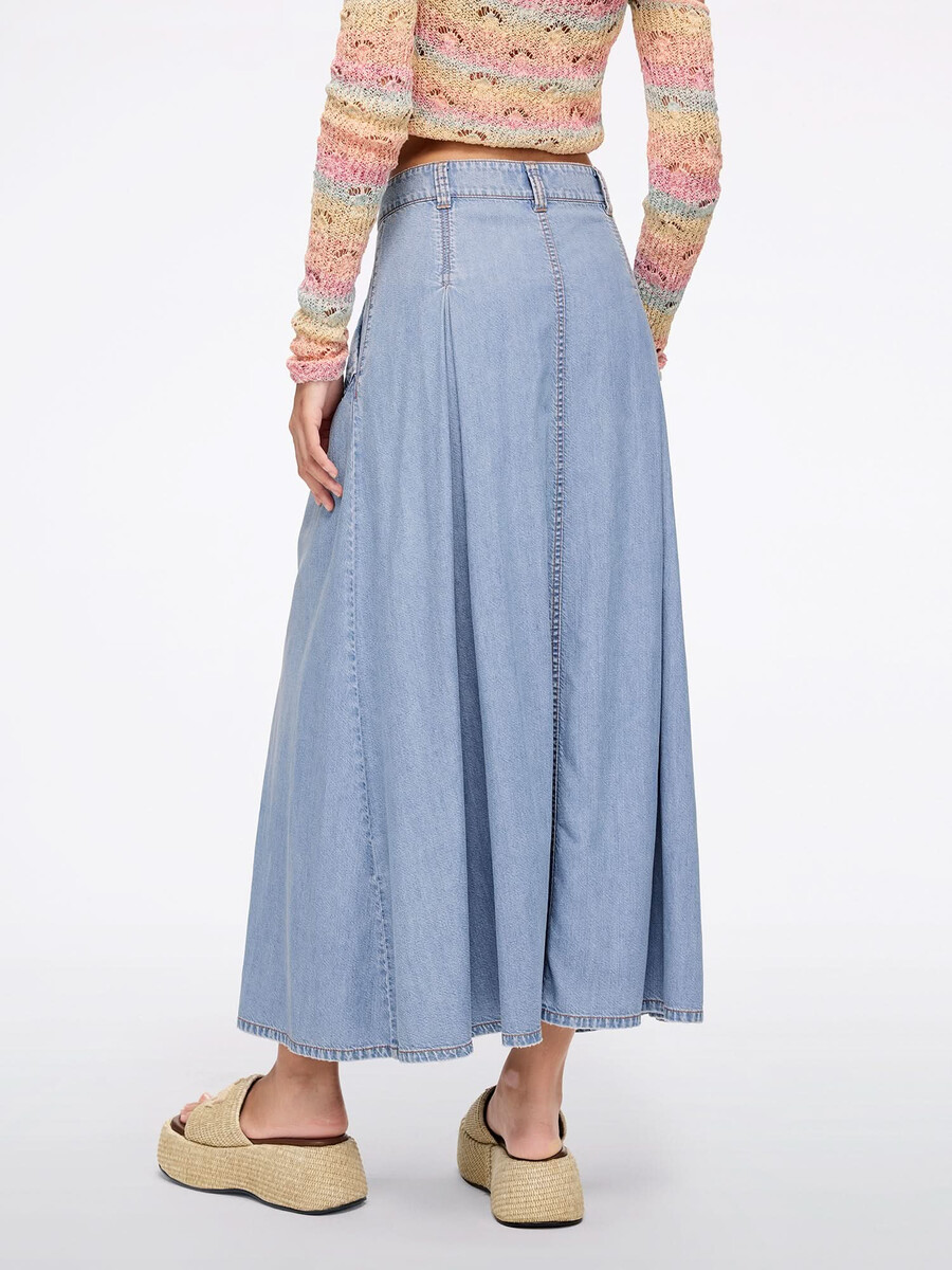 faltenrock aus jeans