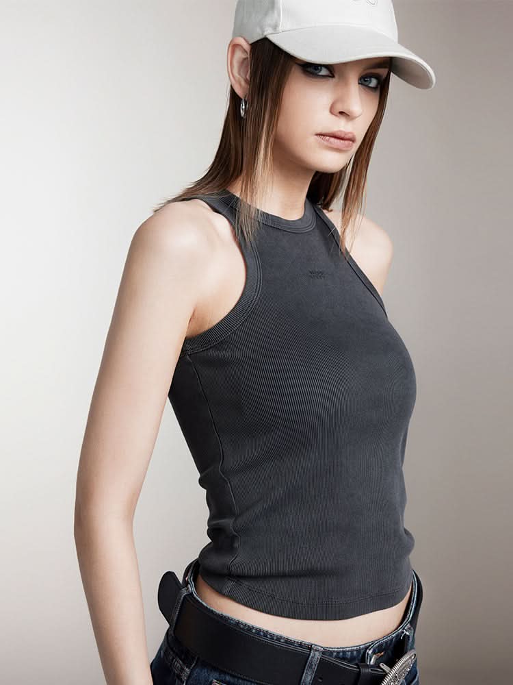 bedrucktes figurbetontes tanktop