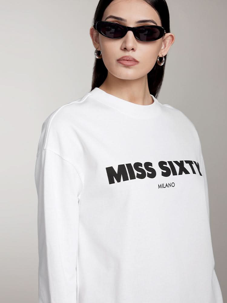 lässiges bedrucktes langarm-t-shirt