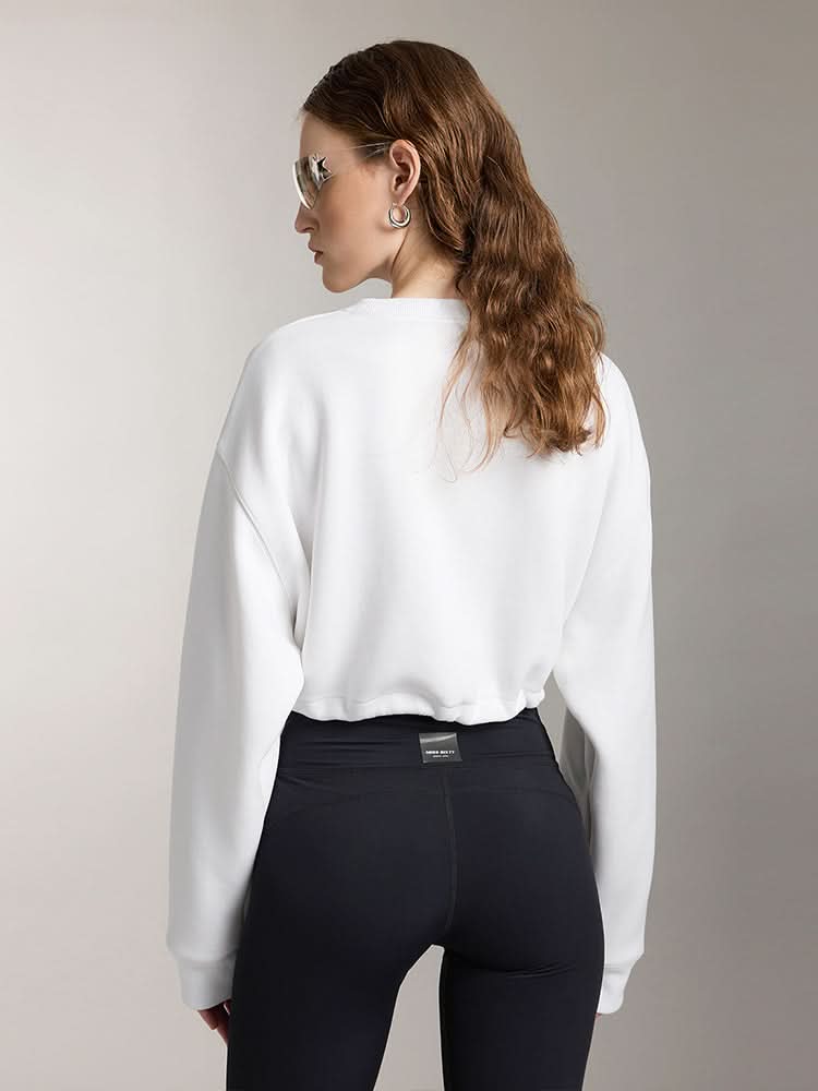 bedrucktes kurzes sport-sweatshirt