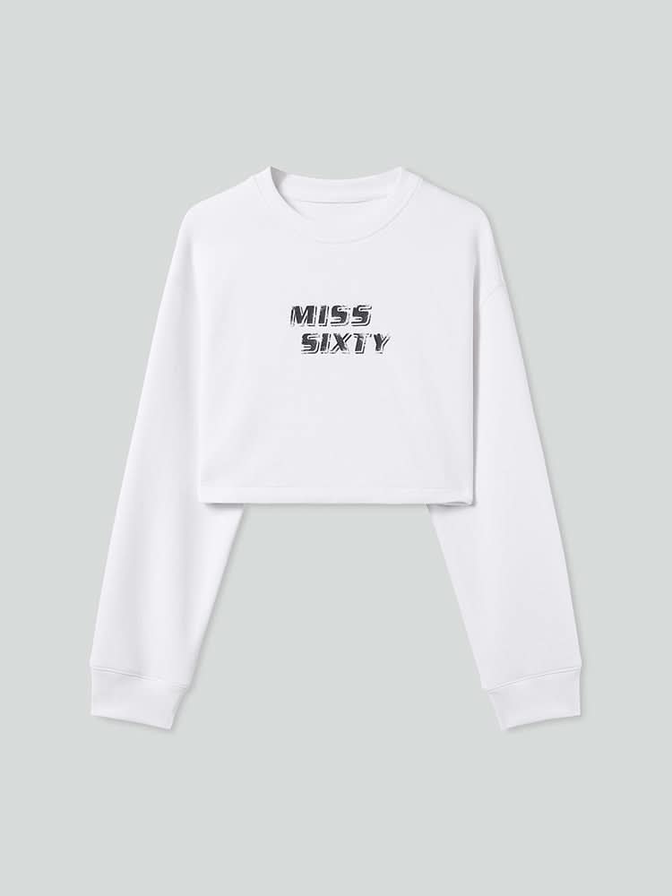 bedrucktes kurzes sport-sweatshirt