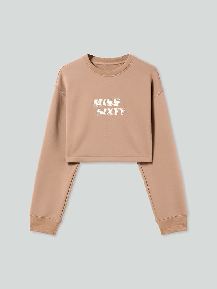 bedrucktes kurzes sport-sweatshirt