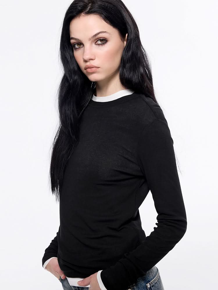 figurbetontes langarmshirt