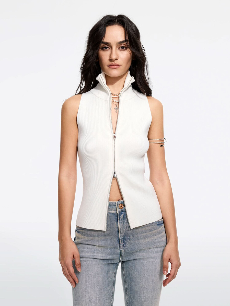 Ärmelloses stricktop