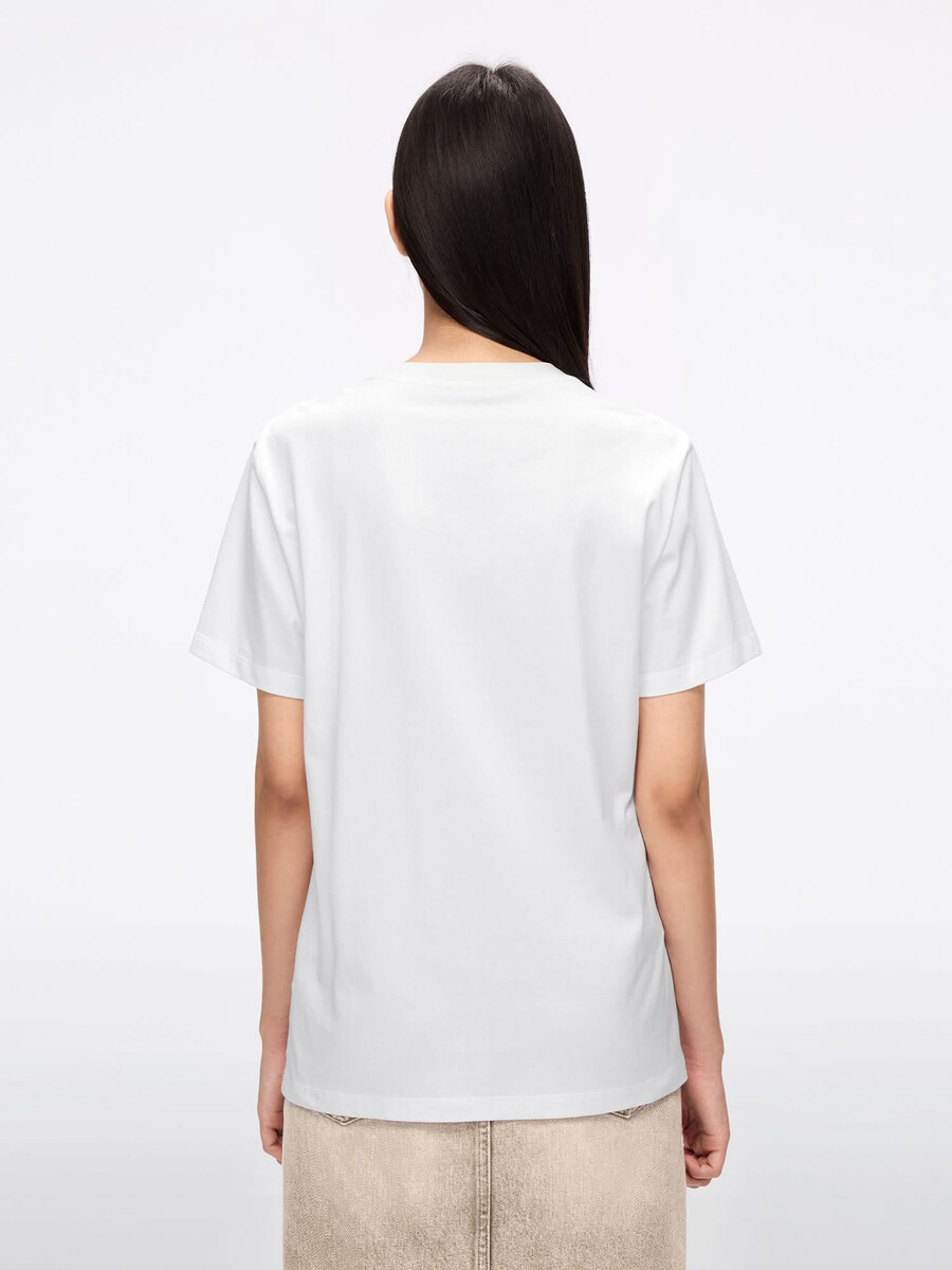 kurzarm-t-shirt mit perlenbesatz