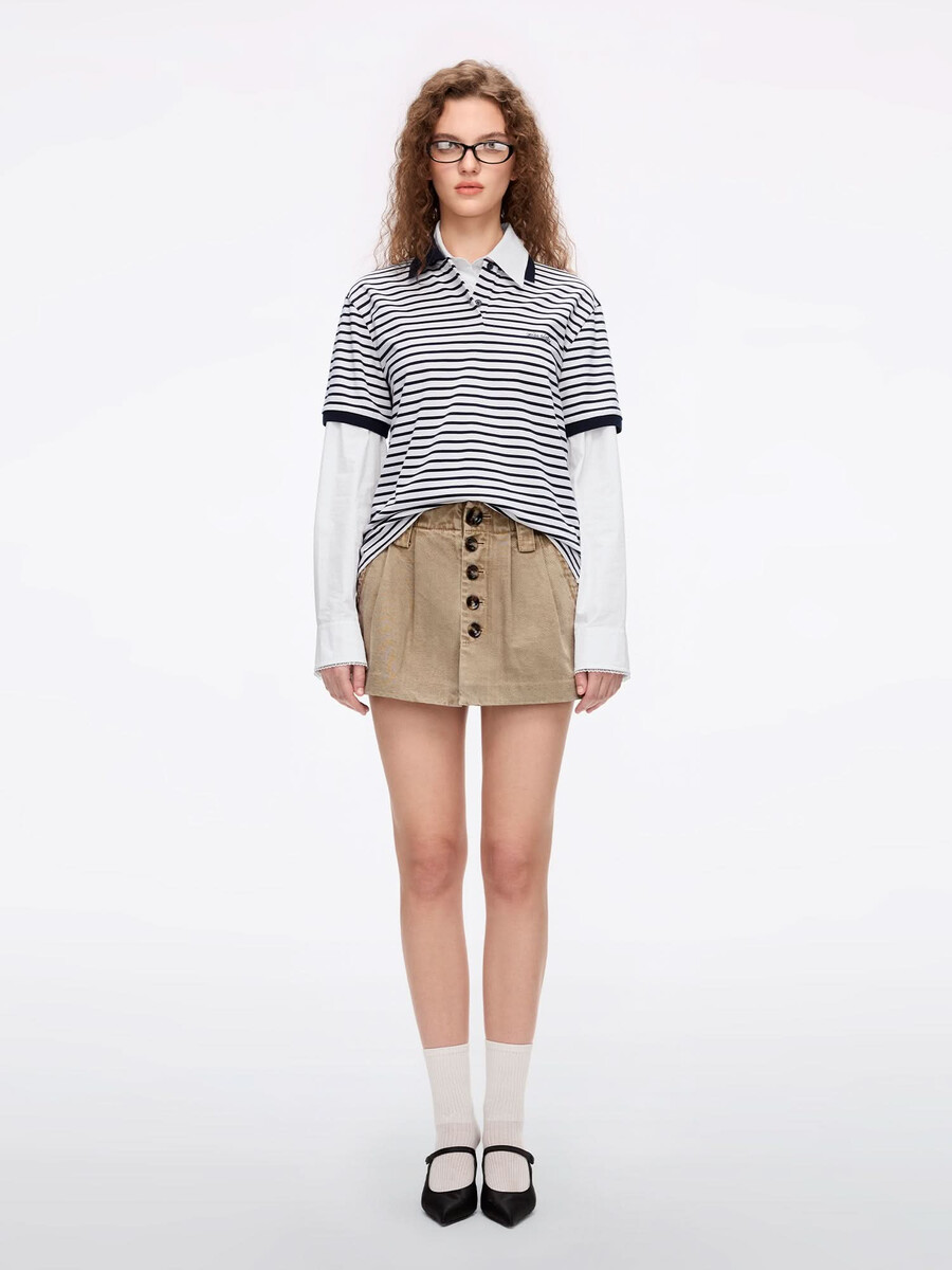 gestreiftes kurzarm-t-shirt