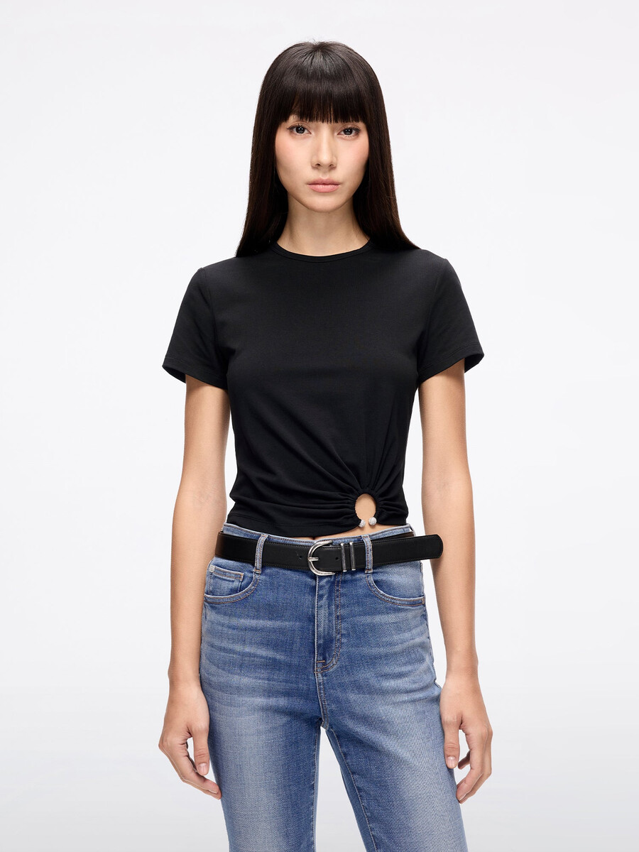 kurzarm-t-shirt mit rundhalsausschnitt
