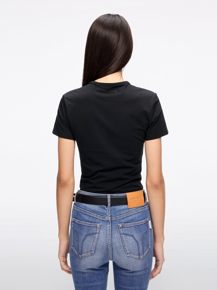 kurzarm-t-shirt mit rundhalsausschnitt