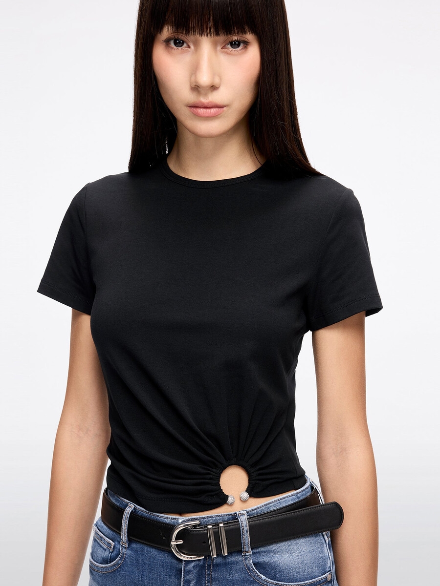 kurzarm-t-shirt mit rundhalsausschnitt