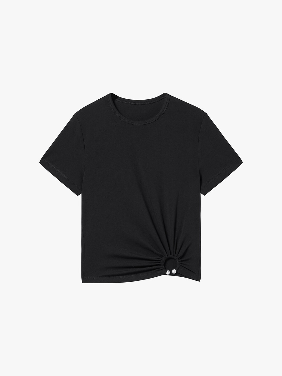 kurzarm-t-shirt mit rundhalsausschnitt