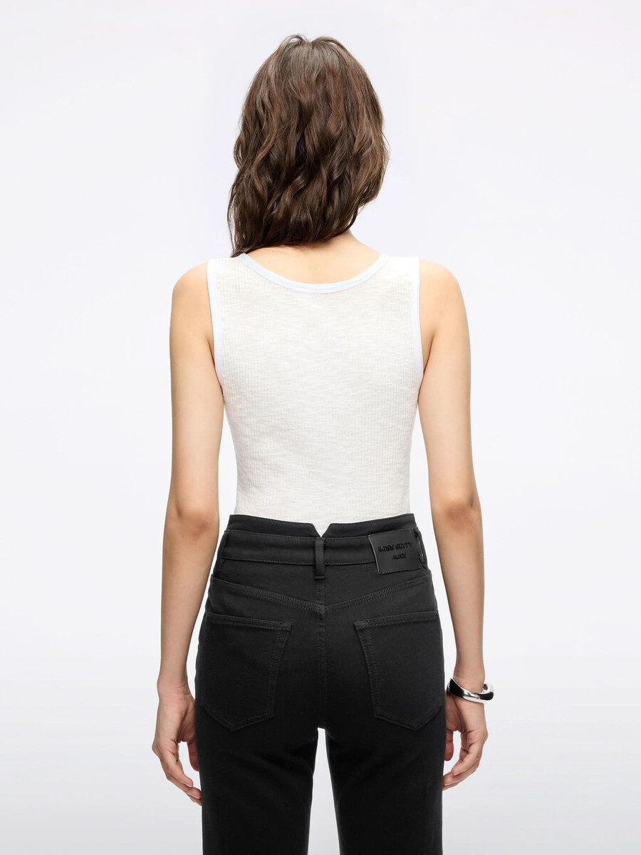 Ärmelloses henley-t-shirt