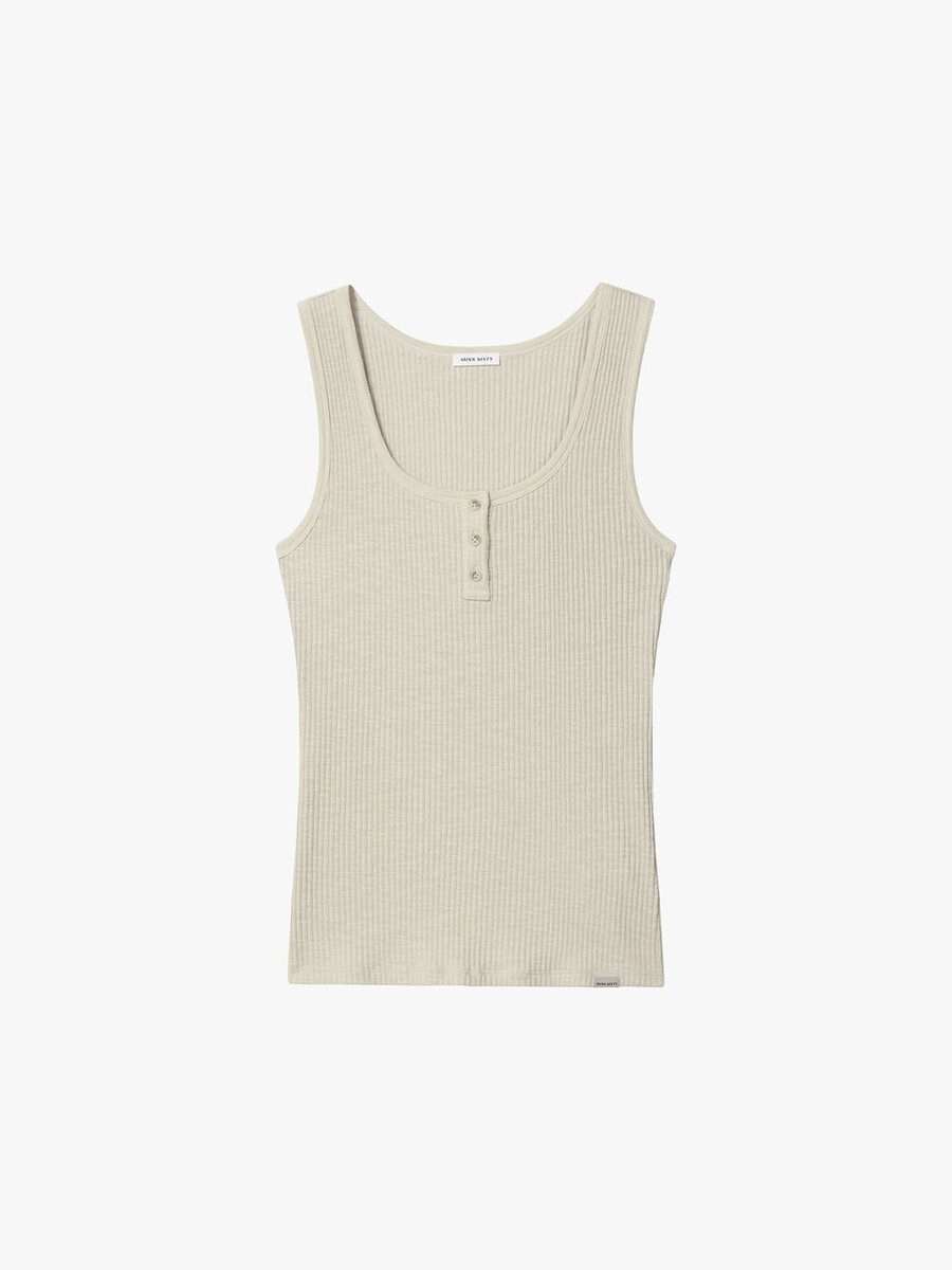 Ärmelloses henley-t-shirt