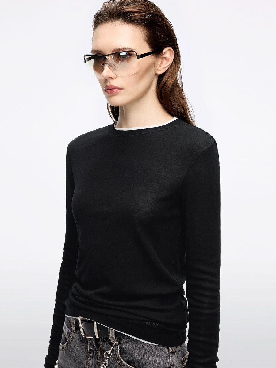 t-shirt mit lagenlook
