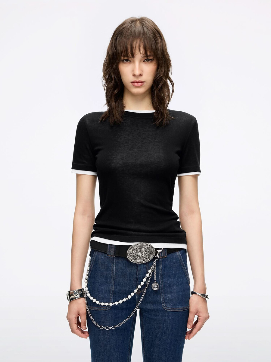 t-shirt mit lagenlook