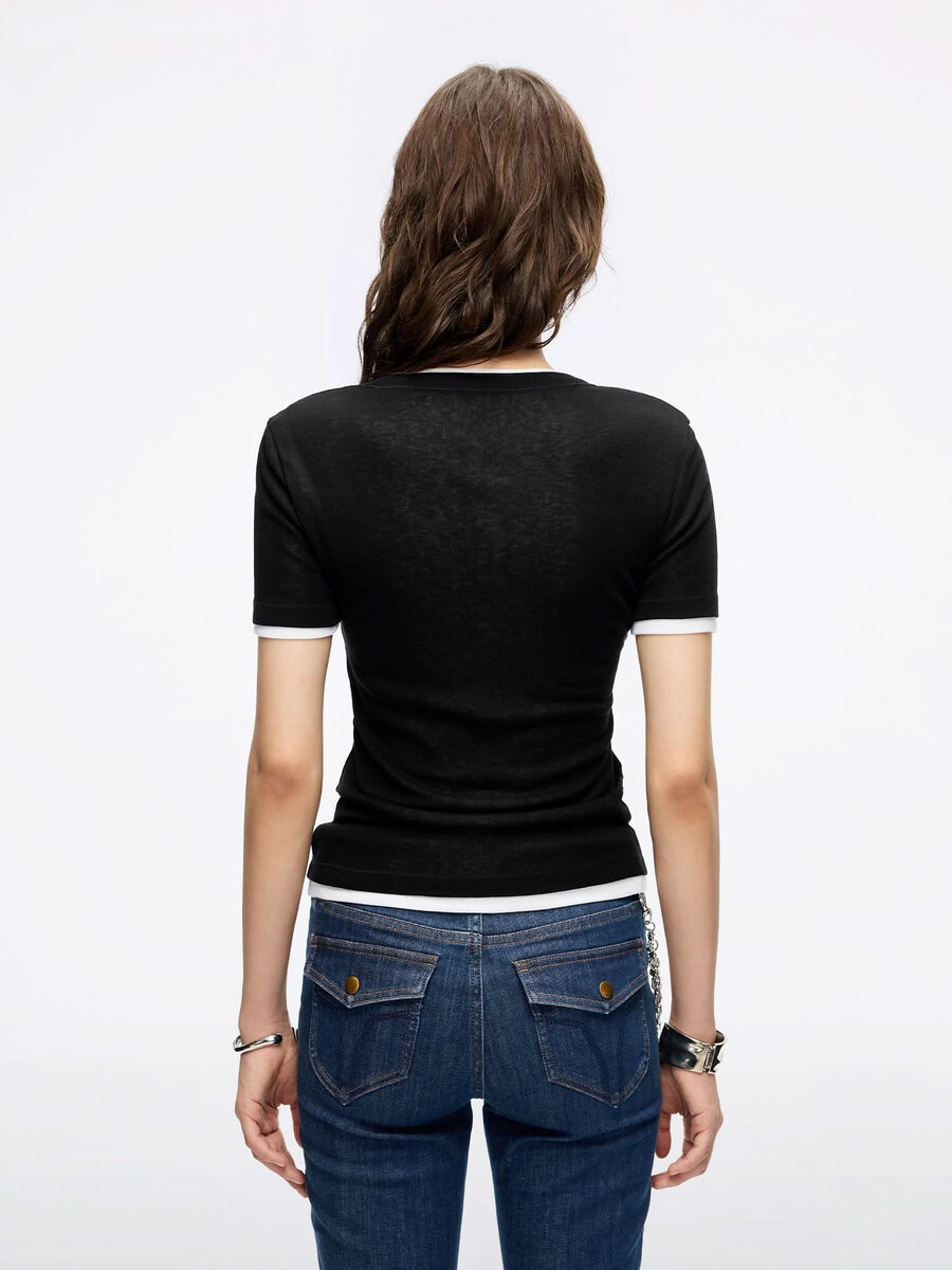t-shirt mit lagenlook