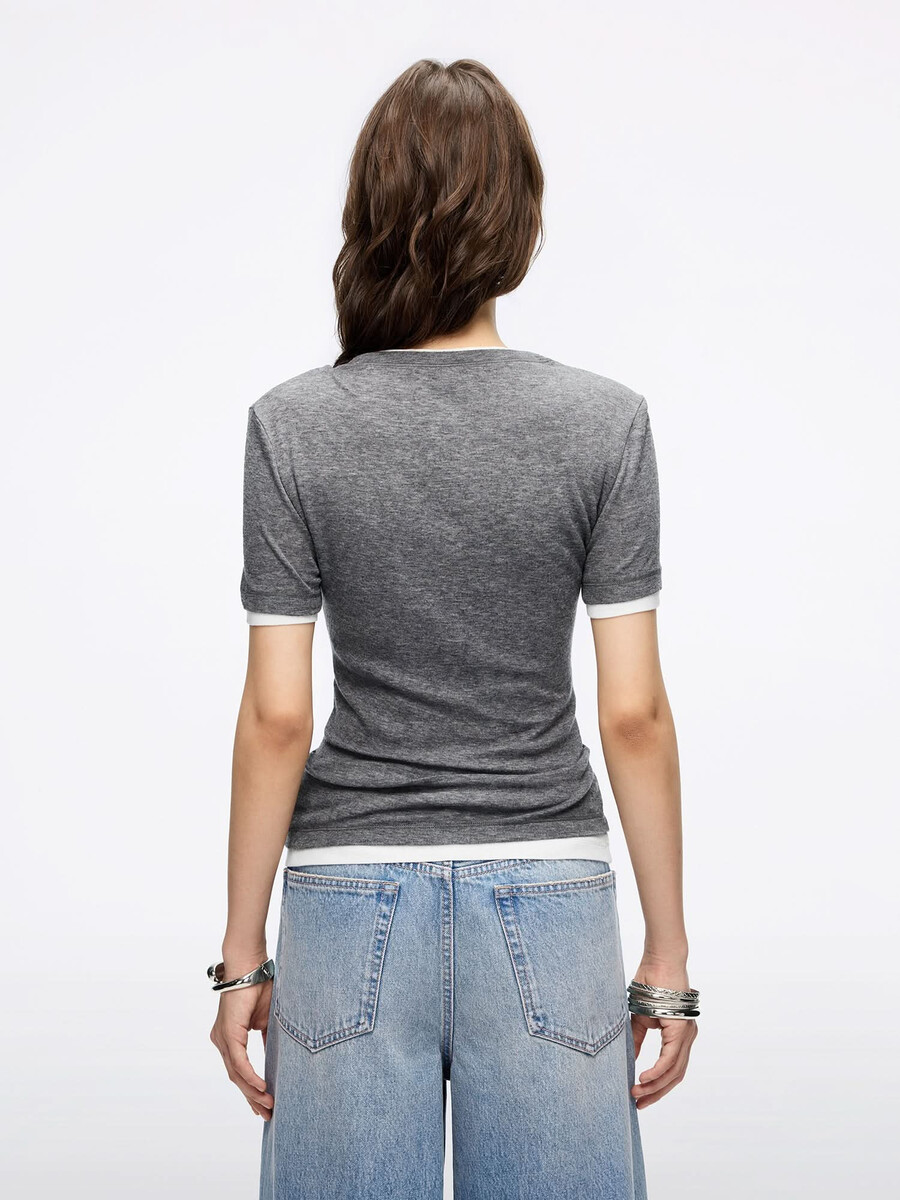 t-shirt mit lagenlook