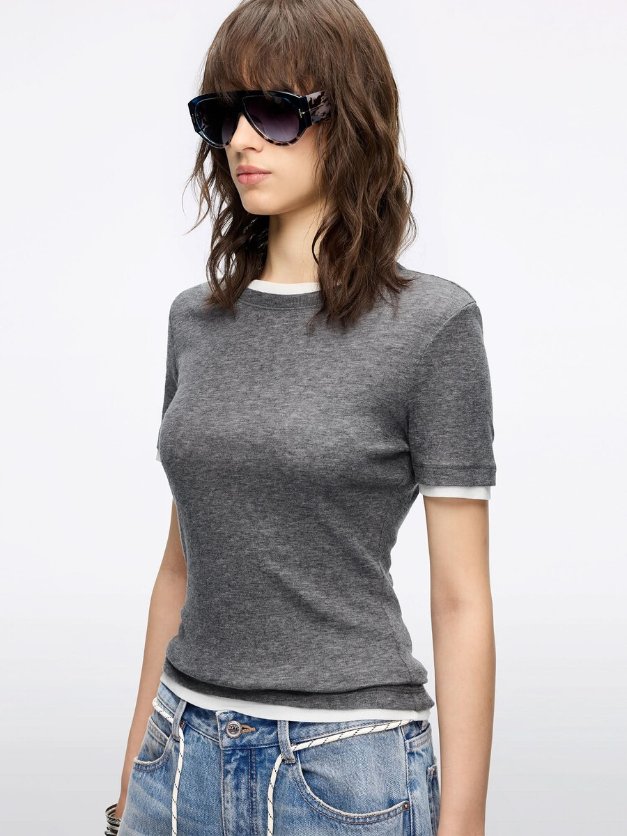 t-shirt mit lagenlook