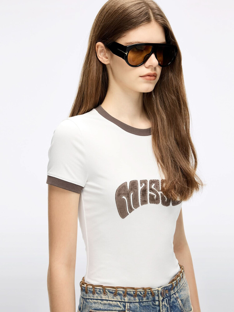 patchwork-kurzarm-t-shirt