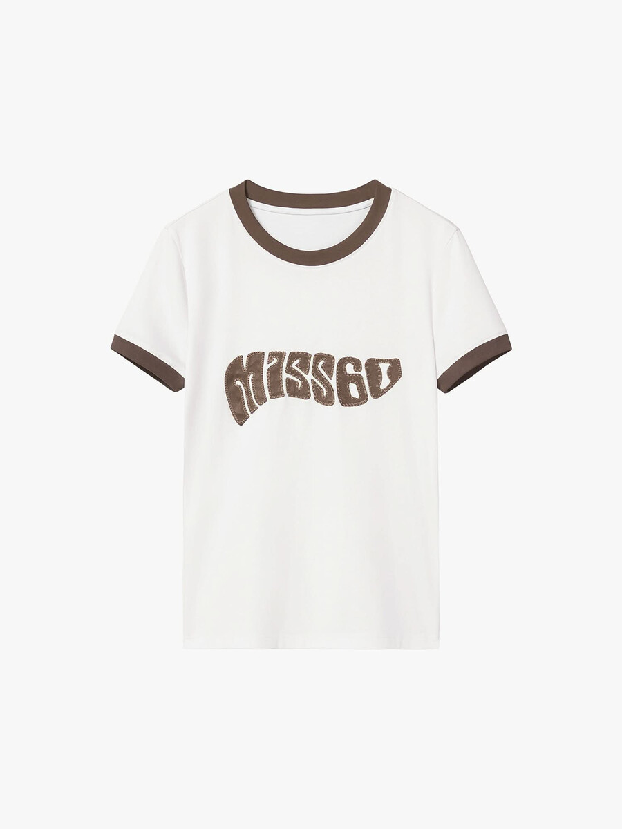 patchwork-kurzarm-t-shirt