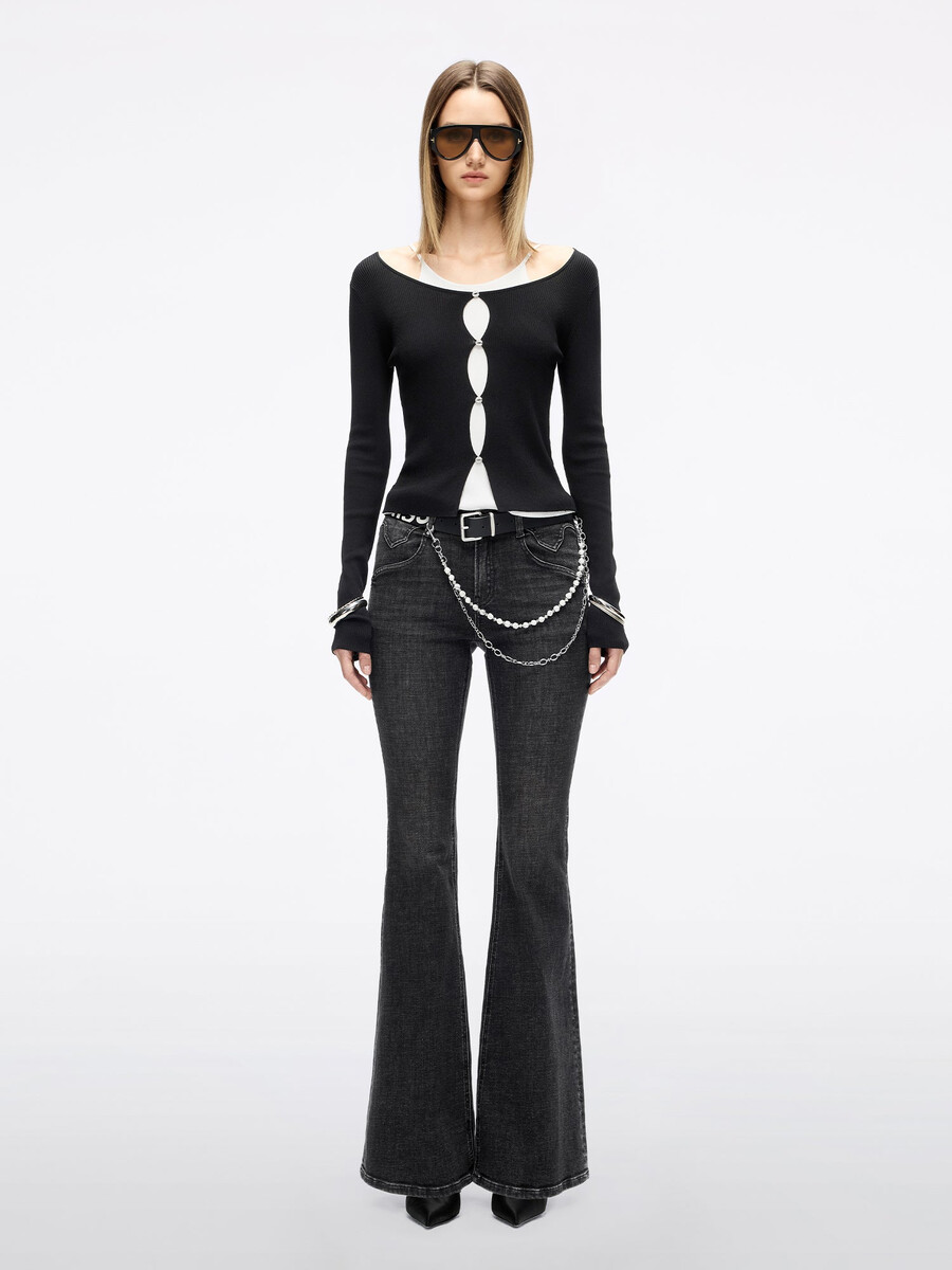 slim-fit schlagjeans - bella