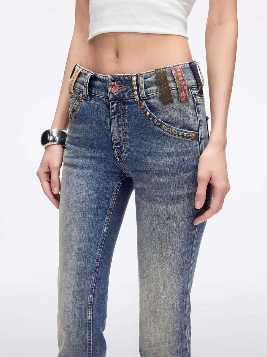 schlagjeans mit gürtelschlaufen