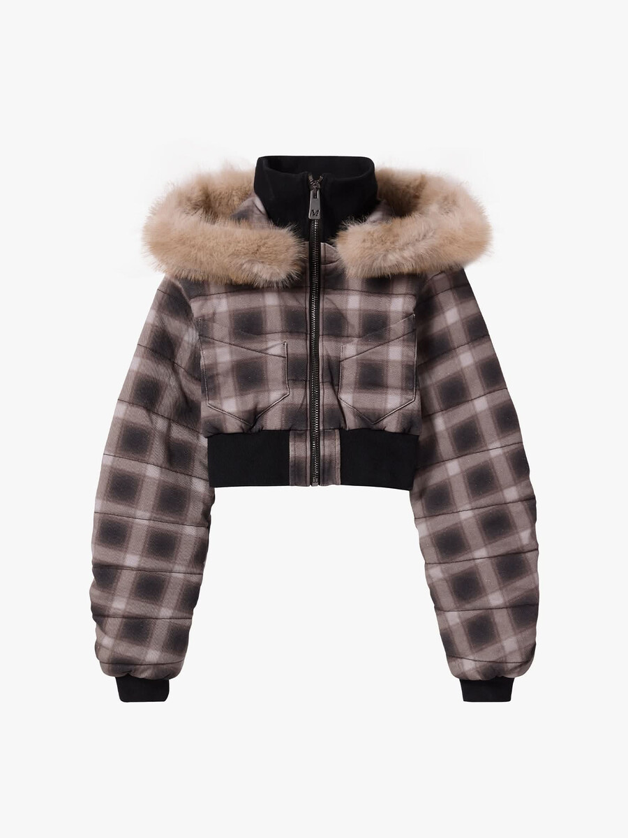 karierte jeansjacke
