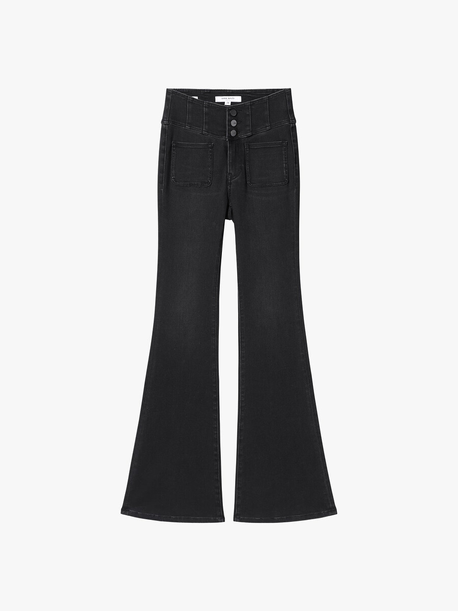 hochtaillierte schlagjeans – glenda plus 5