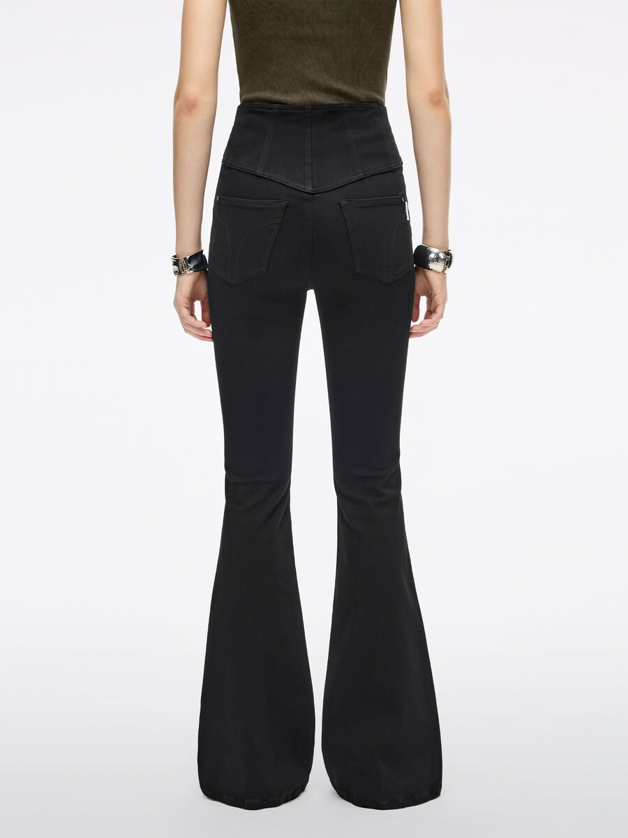 hochtaillierte schlagjeans – glenda plus 5