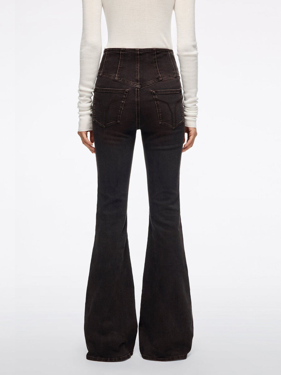 hochtaillierte schlagjeans – glenda plus 5