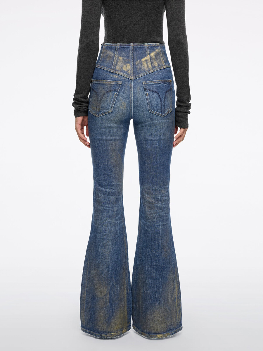 hochtaillierte schlagjeans – glenda plus 5