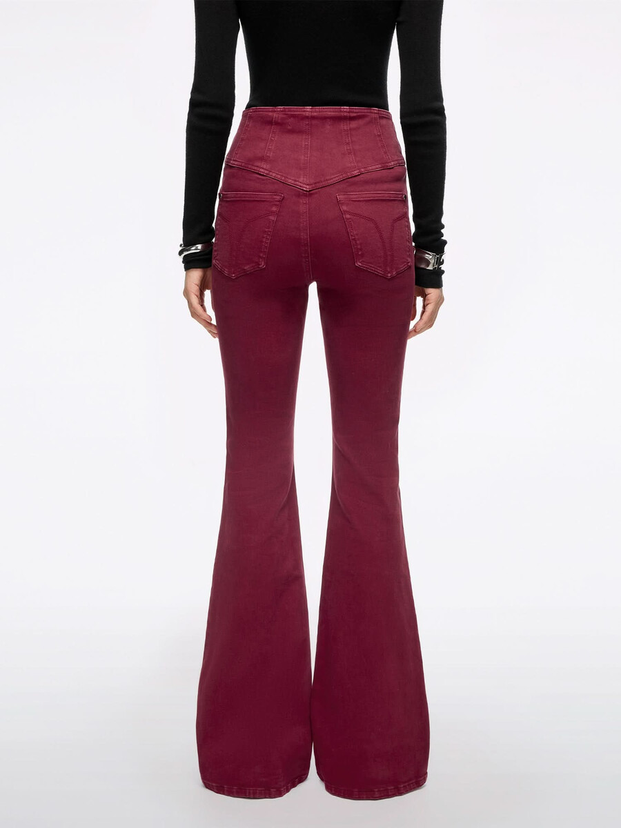 hochtaillierte schlagjeans – glenda plus 5