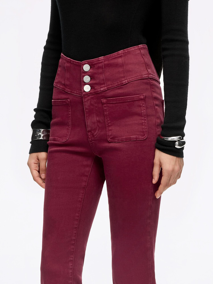hochtaillierte schlagjeans – glenda plus 5