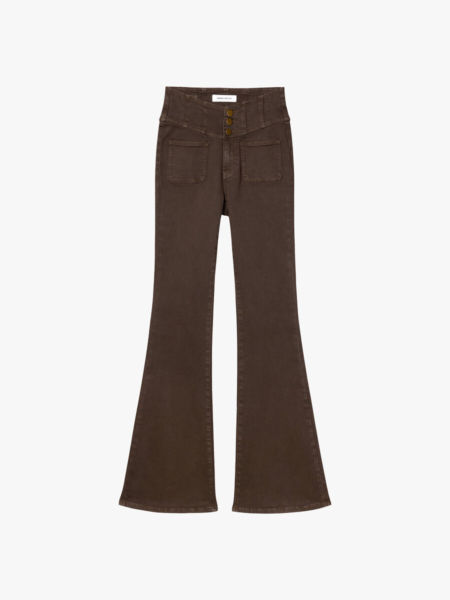 hochtaillierte schlagjeans – glenda plus 5